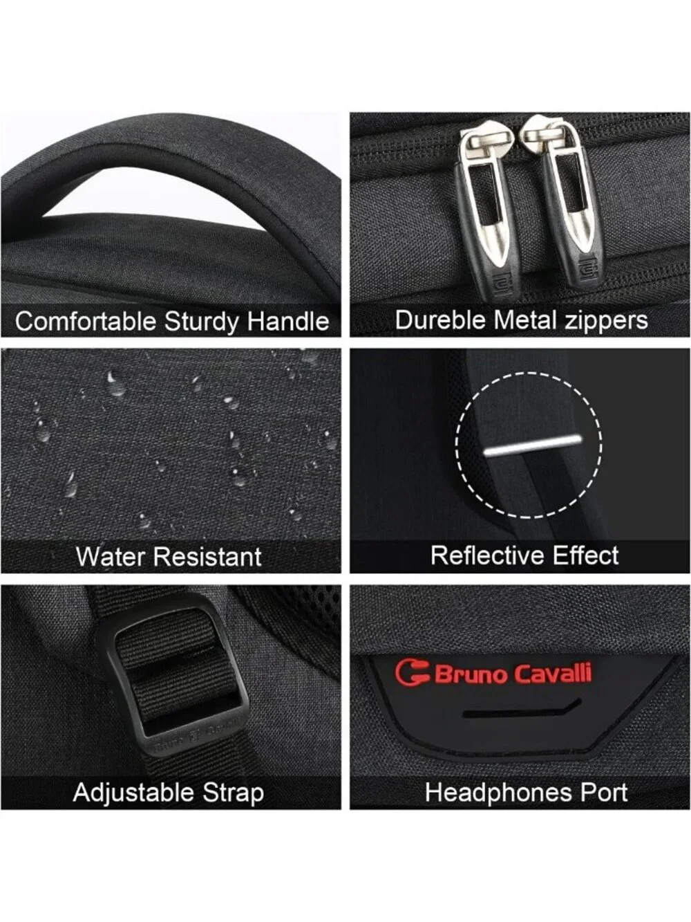 Slim Anti-Theft Laptop Backpack, Water-Resistant College Bag for 15.6